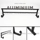 HEMOS BATHROOM FAUCET ALUMINUM DOUBLE TOWEL CLOTH BAR HM-81102 (MATT BLACK, MATT SILVER)