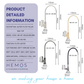 HEMOS KITCHEN FAUCET STEEL 304 WATER FILTER PILLAR SINK TAP HM-381,382