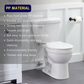 HEAVY DUTY V SHAPE PP MATERIAL SOFT CLOSE SEAT COVER ADJUSTABLE HINGES PENUTUP MANGKUK TANDAS DUDUK