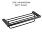 HEMOS BATHROOM FITTING SUS 304 TOWEL RACK PAPER HOLDER CHROME BLACK RAK BILIK MANDI 84SERIES