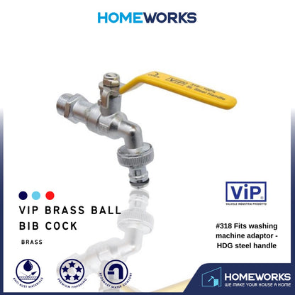 VIP BRASS BALL OUTDOOR WASHING MACHINE BIBTAP KETUK BIB VALVE 318