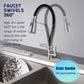 HEMOS KITCHEN FAUCET FLEXIBLE BLACK NYLON HOSE WITH HOLDER KEPALA PAIP SINKI HM-3301FH,3302FH-MS