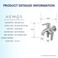 HEMOS BATHROOM FAUCET STAINLESS STEEL SUS 304 2TO1 TWO WAY TAP HM-3207