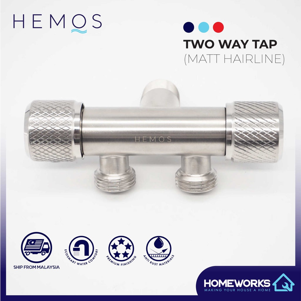HEMOS STEEL TWO WAY TAP HM-3237-MS
