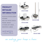 HEMOS BATHROOM FITTING ALUMINIUM ACCESSORIES TOWEL RACK HOLDER GREY BLACK RAK BILIK MANDI 84SERIES