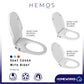 HEAVY DUTY PP MATERIAL SOFT CLOSE SEAT COVER C/W BIDET SPRAYER PENUTUP MANGKUK TANDAS 3500,6500,7500