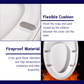 HEAVY DUTY UF/PP MATERIAL D SHAPE SOFT CLOSE SEAT COVER ADJUSTABLE HINGES PENUTUP MANGKUK DUDUK