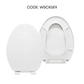 HEAVY DUTY V SHAPE PP MATERIAL SOFT CLOSE SEAT COVER ADJUSTABLE HINGES PENUTUP MANGKUK TANDAS DUDUK