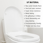 HEAVY DUTY UF/PP MATERIAL D SHAPE SOFT CLOSE SEAT COVER ADJUSTABLE HINGES PENUTUP MANGKUK DUDUK