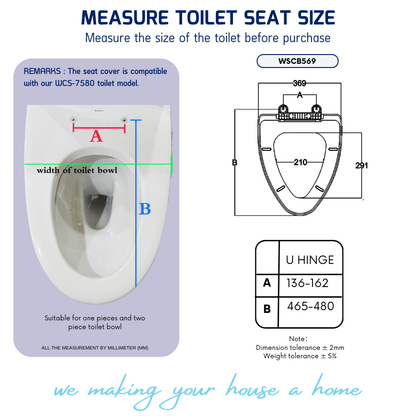 HEAVY DUTY V SHAPE PP MATERIAL SOFT CLOSE SEAT COVER ADJUSTABLE HINGES PENUTUP MANGKUK TANDAS DUDUK