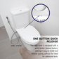 HEAVY DUTY UF/PP MATERIAL D SHAPE SOFT CLOSE SEAT COVER ADJUSTABLE HINGES PENUTUP MANGKUK DUDUK