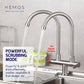 KITCHEN FAUCET TWO SPOUT STAINLESS STEEL 304 TWINS PILLAR SINK TAP HM 3308