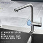 HEMOS KITCHEN FAUCET STEEL PULL OUT COLD PILLAR SINK TAP KEPALA PAIP DAPUR HM-19054-MS