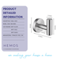HEMOS SUS304 STAINLESS STEEL TOWEL HOOK WALL MOUNTED HANGER HMBF-83800