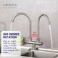 KITCHEN FAUCET TWO SPOUT STAINLESS STEEL 304 TWINS PILLAR SINK TAP HM 3308