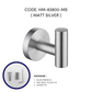 HEMOS SUS304 STAINLESS STEEL TOWEL HOOK WALL MOUNTED HANGER HMBF-83800