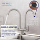 KITCHEN FAUCET TWO SPOUT STAINLESS STEEL 304 TWINS PILLAR SINK TAP HM 3308