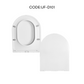 HEAVY DUTY UF/PP MATERIAL D SHAPE SOFT CLOSE SEAT COVER ADJUSTABLE HINGES PENUTUP MANGKUK DUDUK