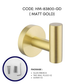 HEMOS SUS304 STAINLESS STEEL TOWEL HOOK WALL MOUNTED HANGER HMBF-83800