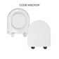 HEAVY DUTY UF/PP MATERIAL D SHAPE SOFT CLOSE SEAT COVER ADJUSTABLE HINGES PENUTUP MANGKUK DUDUK
