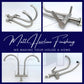 KITCHEN FAUCET TWO SPOUT STAINLESS STEEL 304 TWINS PILLAR SINK TAP HM 3308