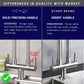KITCHEN FAUCET TWO SPOUT STAINLESS STEEL 304 TWINS PILLAR SINK TAP HM 3308