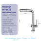 HEMOS KITCHEN FAUCET STEEL PULL OUT COLD PILLAR SINK TAP KEPALA PAIP DAPUR HM-19054-MS