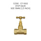 CITY BRASS COPPER 1/2" 3/4" 1" STOP COCK, 1/2" LOOSE KEY TAP, H/D & L/D DUTY BIB TAP, FLOAT VALVE