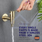 HEMOS BATHROOM FAUCET SUS 304 STAINLESS STEEL WALL HOSE BIB TAP HM-3216 (MATT GOLD, GREY, SILVER)