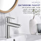 HEMOS BATHROOM FAUCET STAINLESS STEEL SUS304 PILLAR BASIN TAP MATT SILVER HM-3133