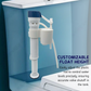 COMPACT BOTTOM INLET VALVE C/W ADJUSTABLE PLASTIC ROD 1054 BOTTOM INLET FLOAT VALVE HM-0191