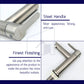 HEMOS BATHROOM FAUCET STAINLESS STEEL SUS304 PILLAR BASIN TAP MATT SILVER HM-3133