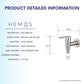 HEMOS BATHROOM FAUCET SUS 304 STAINLESS STEEL WALL HOSE BIB TAP HM-3216 (MATT GOLD, GREY, SILVER)