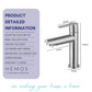 HEMOS BATHROOM FAUCET STAINLESS STEEL SUS304 PILLAR BASIN TAP MATT SILVER HM-3133