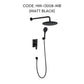 HEMOS BATHROOM BRASS 2 MODE CONCEALED MIXER SHOWER SETS MATT BLACK & GREY MANDIAN HM-13008-MB,MG