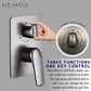 HEMOS BATHROOM BRASS 3 MODE CONCEALED MIXER SHOWER SETS MATT BLACK & GREY MANDIAN HM-13018-MB,MG