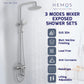 HEMOS STEEL MIXER BASIN TAP MIXER EXPOSED BATH SHOWER WITH TAP 3 MODE SHOWER SETS HM-11SERIES