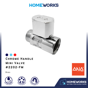 ANA 1/2" CHROME HANDLE MINI VALVE (FM) 2202#
