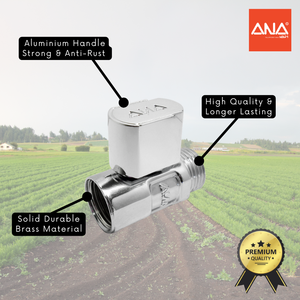 ANA 1/2" CHROME HANDLE MINI VALVE (FM) 2202#