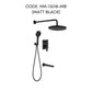 HEMOS BATHROOM BRASS 3 MODE CONCEALED MIXER SHOWER SETS MATT BLACK & GREY MANDIAN HM-13018-MB,MG