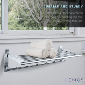 HEMOS BATHROOM FAUCET STEEL SUS304 SHELF TOWEL CLOTHES RACK HMBF81809,81819