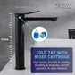HEMOS BATHROOM FAUCET BRASS MATT BLACK PILLAR BASIN TAP HM-18009