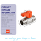 ANA 1/2" ALUMINIUM HANDLE MINI BALL VALVE 1101-MM