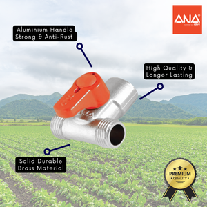ANA 1/2" ALUMINIUM HANDLE 3-WAY MINI VALVE 1103-FMM