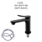 HEMOS BATHROOM FAUCET BRASS MATT BLACK PILLAR BASIN TAP HM-18009