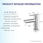 HEMOS BATHROOM FAUCET STAINLESS STEEL SUS 304 SILVER GOLD PILLAR BASIN TAP HM-3233