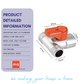 ANA 1/2" ALUMINIUM HANDLE 3-WAY MINI VALVE 1103-FMM
