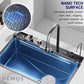 HEMOS 750X460MM MULTIPURPOSE KITCHEN 3.0MM THICKNESS JINGYU SINK CW FLYING FISH TAP HM-7546-MB (JY)