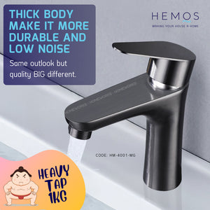 HEMOS BATHROOM FAUCET STAINLESS STEEL SUS 304 PILLAR BASIN COLD TAP KEPALA PAIP AIR BILIK MANDI