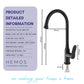 HEMOS KITCHEN FAUCET BRASS PILLAR SINK TAP HM-18013 (CHROME) HM-18014 (MATT BLACK)